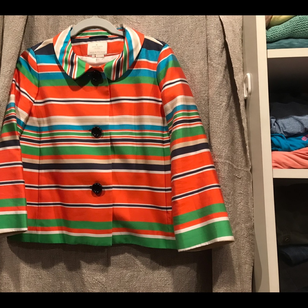 Kate Spade silk button blazer